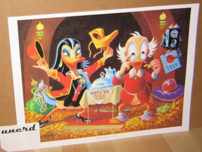 Carl Barks Kunstdruck: I wonder what my Fortune Cookie says -Money Bin Art Print