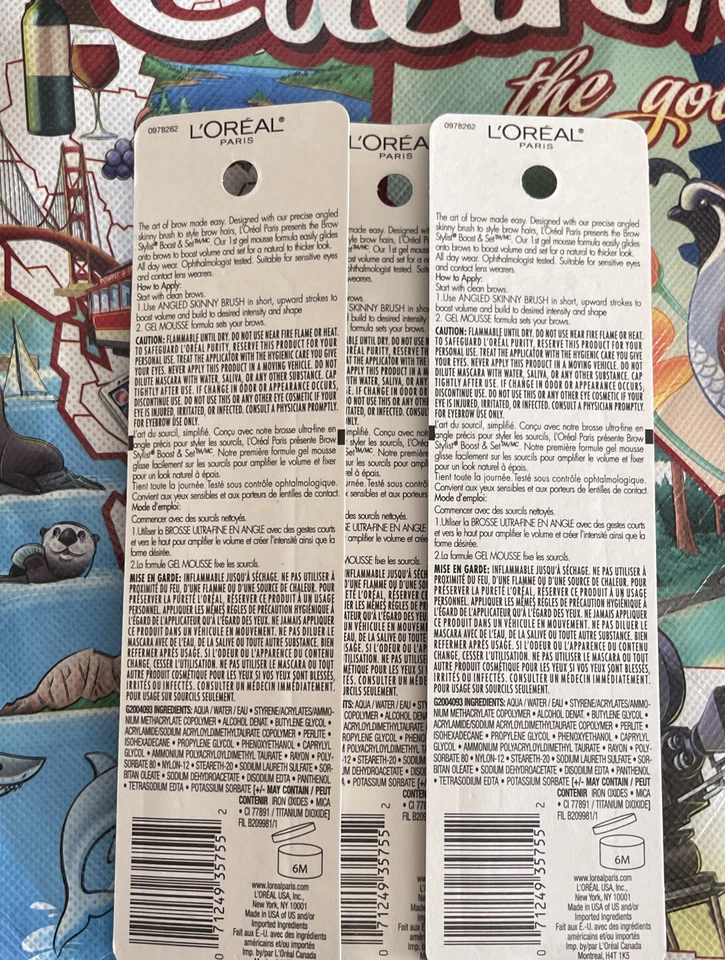 4 L’Oréal  Brow Stylist Boost Set Volumizing Brow Mascara 490 Dark Brunette Quad - Image 3 of 4