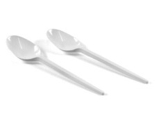 Mehrweg Kaffeel&ouml;ffel, Eisl&ouml;ffel "PP" wei&szlig; Besteck- Lebensmittelecht 50 -1000 St.