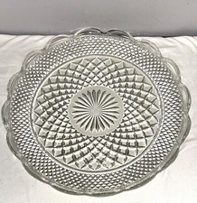 Anchor Hocking WEXFORD CRYSTAL   14" ROUND SERVING PALTE