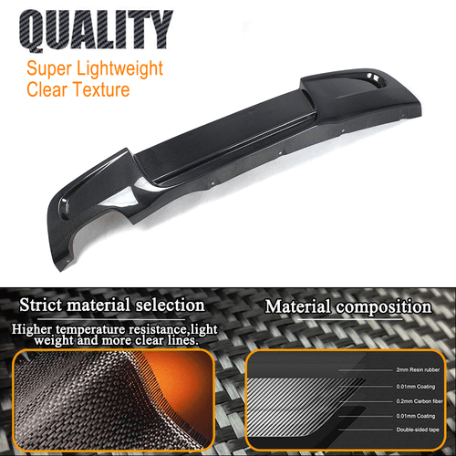 Carbon Diffusor Hinten Stoßstange Heckspoiler für BMW 1ER E87 M Paket 2007-2010 - Bild 8 von 11