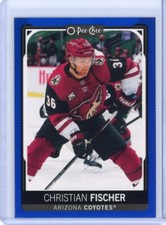 2021-22 O-Pee-Chee OPC Christian Fischer Blue Border Parallel - Arizona Coyotes