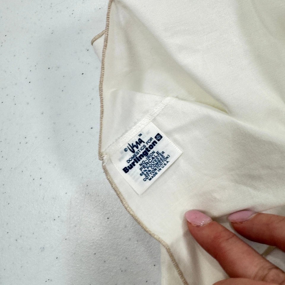 De colección Burlington Vera Neumann Funda de Almohada Par Floral Volantes Mezcla Percal EE. UU. Foto 4 de 4