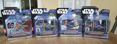Star Wars Micro Galaxy Squadron Lot Of 4 S1/S2 Yoda Starfighter Tie Fighter(BD)