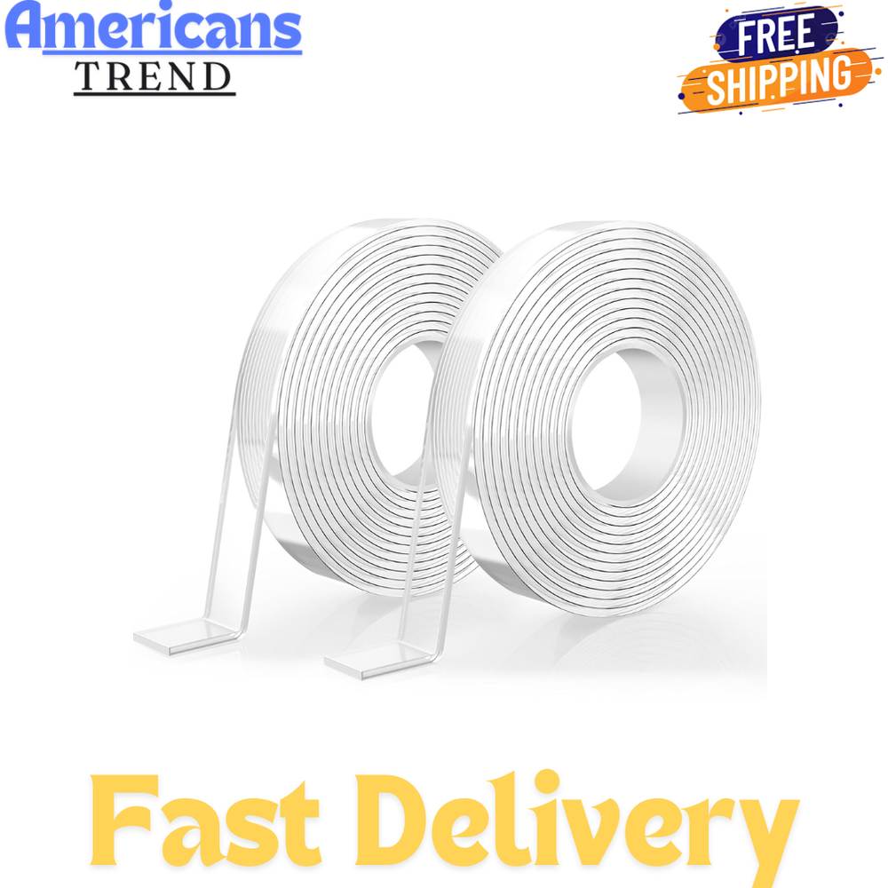 Double Sided Tape Heavy Duty (2 Rolls, Total 20FT), Strong Sticky Mounting Tape,