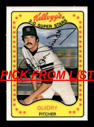 1981 Kellogg's 1-66 EX-MT/NM Pick From List All PICTURED