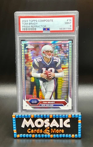 2023 Topps Composite TOM BRADY SP PSA 9 MINT Prism Refractor #14 Patriots GOAT