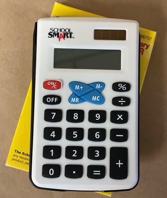 School Smart Duel Power Primary Calculator Children's Kids