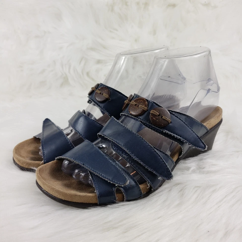 NICOLE Nandes Slide On Blue Casual Sandals Womens Size US 7 W - Image 2 of 4