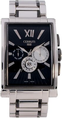 Herrenuhr CERRUTI 1881 SWISS MADE Datum versilbertes Gehäuse. 499,00  C340