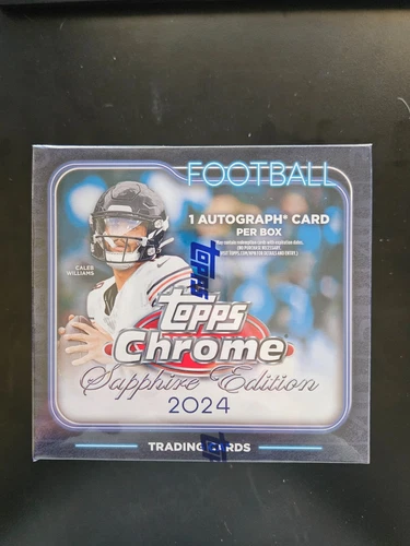 2024 Topps Chrome Football Sapphire Factory Sealed 1 Auto Per BOx