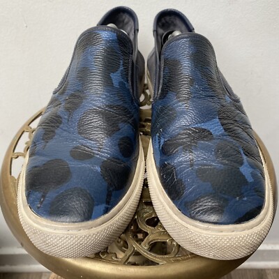 Coach Camouflage Leather Sneakers Slip On Camo Shoes Mens  display picture 2