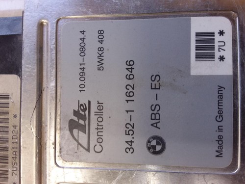 BMW 3 SERIES ABS PUMP/MODULATOR E36, ON WHITE STICKER P/N 34.51-1164095, 05/91-0