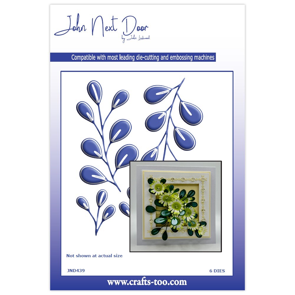 New John Next Door Metal Cutting Dies Eucalyptus Leaves  JND439