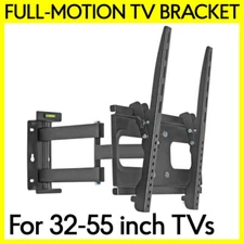 Full Motion Wall Mount TV Bracket  for 32 37 40 42 46 50 55 inch Max 99lbs/45kg