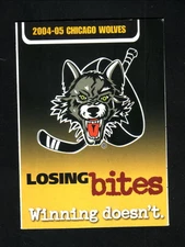 Chicago Wolves 2004-05 Pocket Schedule Pace Bus  AHL Thrashers Affiliate