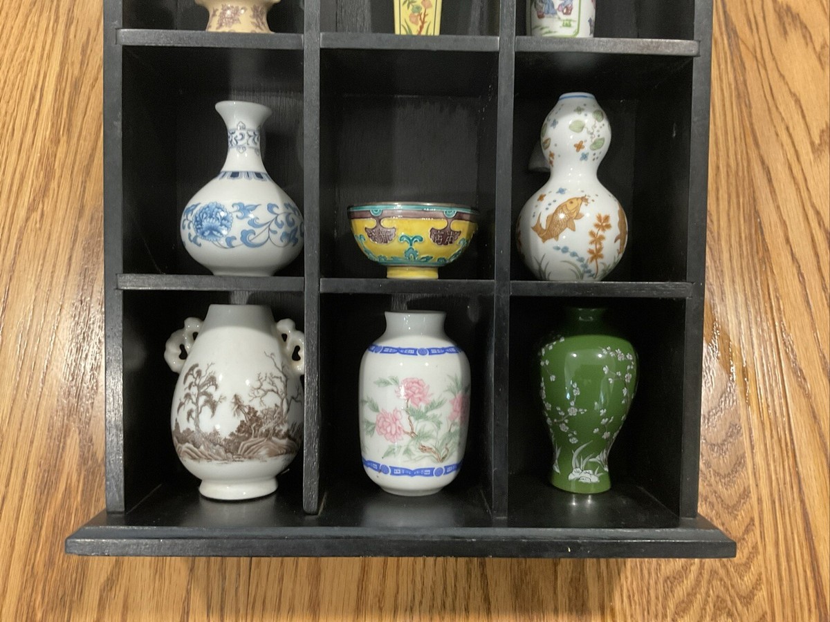 希少‼ ミニチュア陶器　12個セット　ラック付き　フランクリン ポーセリン The Treasures of the Imperial Dynasties - Franklin Mint