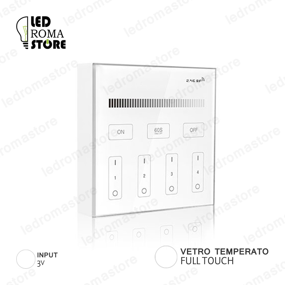 Telecomando Parete LED 4 Zone 2.4GHz Dimmer Monocolore | Shop Online