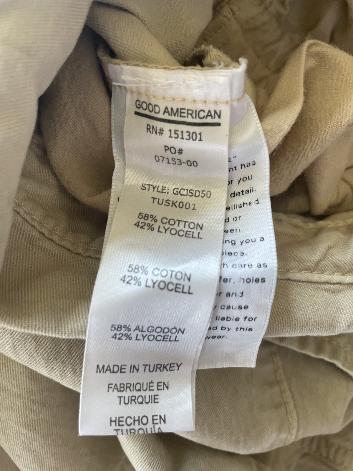 Good American Beige Solid Elastic Cinched Long Sl… - image 6