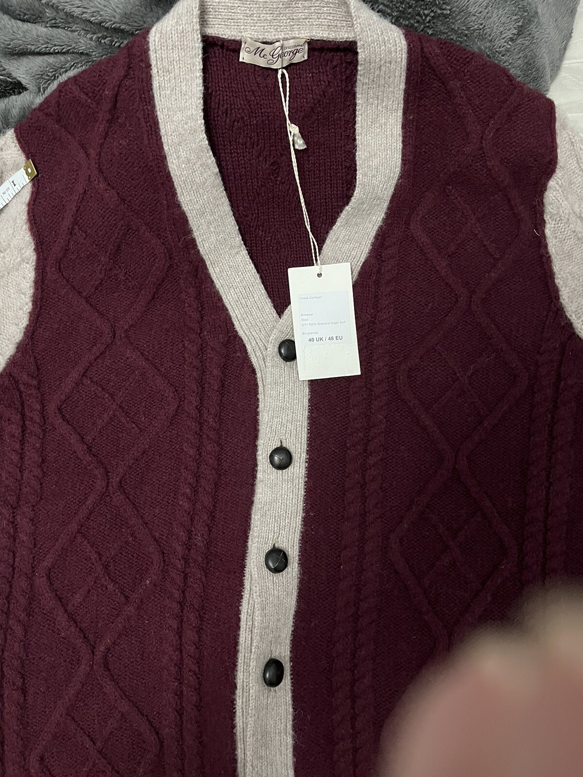 Shetland Wool Cardigan Made In Scotland By 38us/48eu eBay