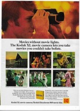 1973 Kodak XL Movie Camera & Ektachrome 160 Film Vintage Print Advertisement