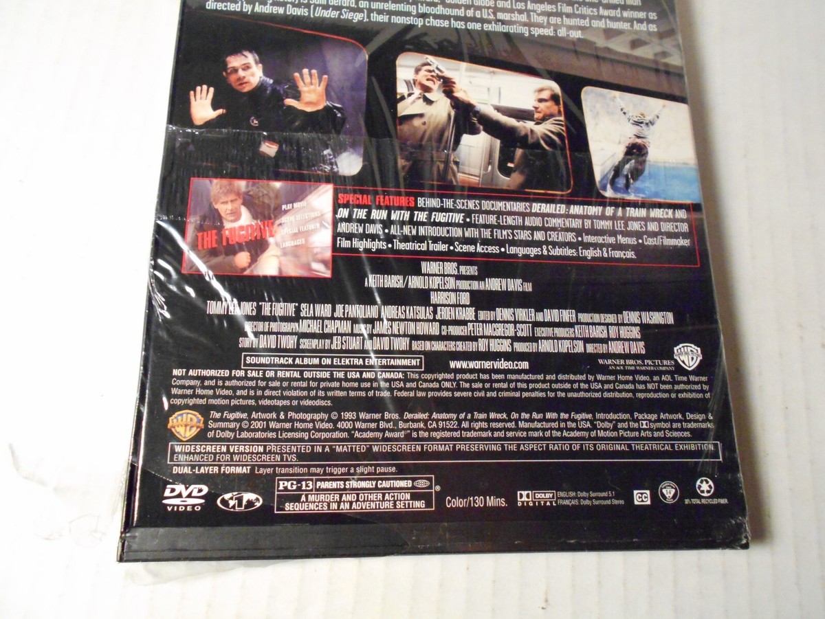The Fugitive (DVD, 1993) Factory Sealed, NEW torn seal Harrison