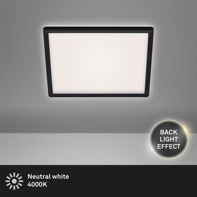 Deckenleuchte Briloner Slim LED Deckenlampe Schwarz eckig - Bild 1 von 4