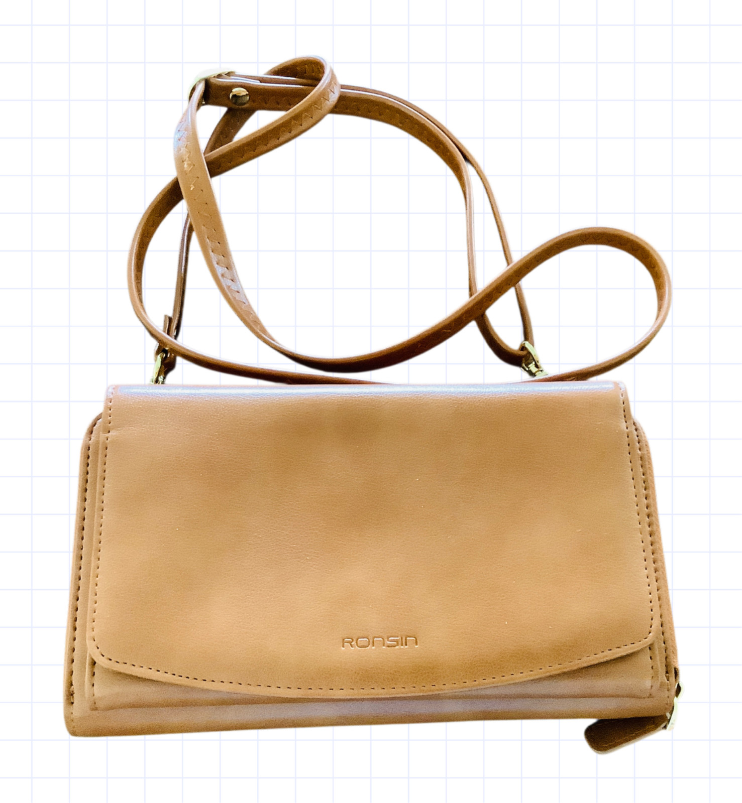 RONSIN Wristlet Orhanizer Wallet Crossbody Bag Vegan Leather RFID Blocking