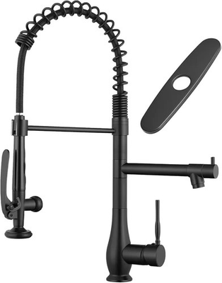 #ad High Pressure Kitchen Sink Faucet Commercial Double Headed Kitchen Faucets $150.00