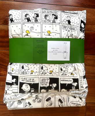 KATE SPADE PEANUTS PRINT HENLEY PAJAMA SET:NWT MEDIUM, LARGE, or 