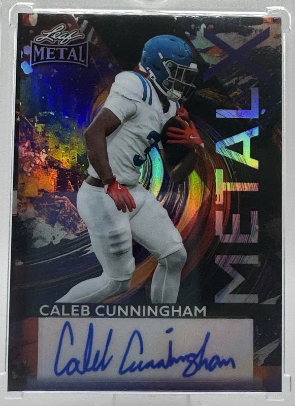 2026 Leaf Metal #MX-CC2 Caleb Cunningham Metal X Purple Auto 1/1 - Ole Miss