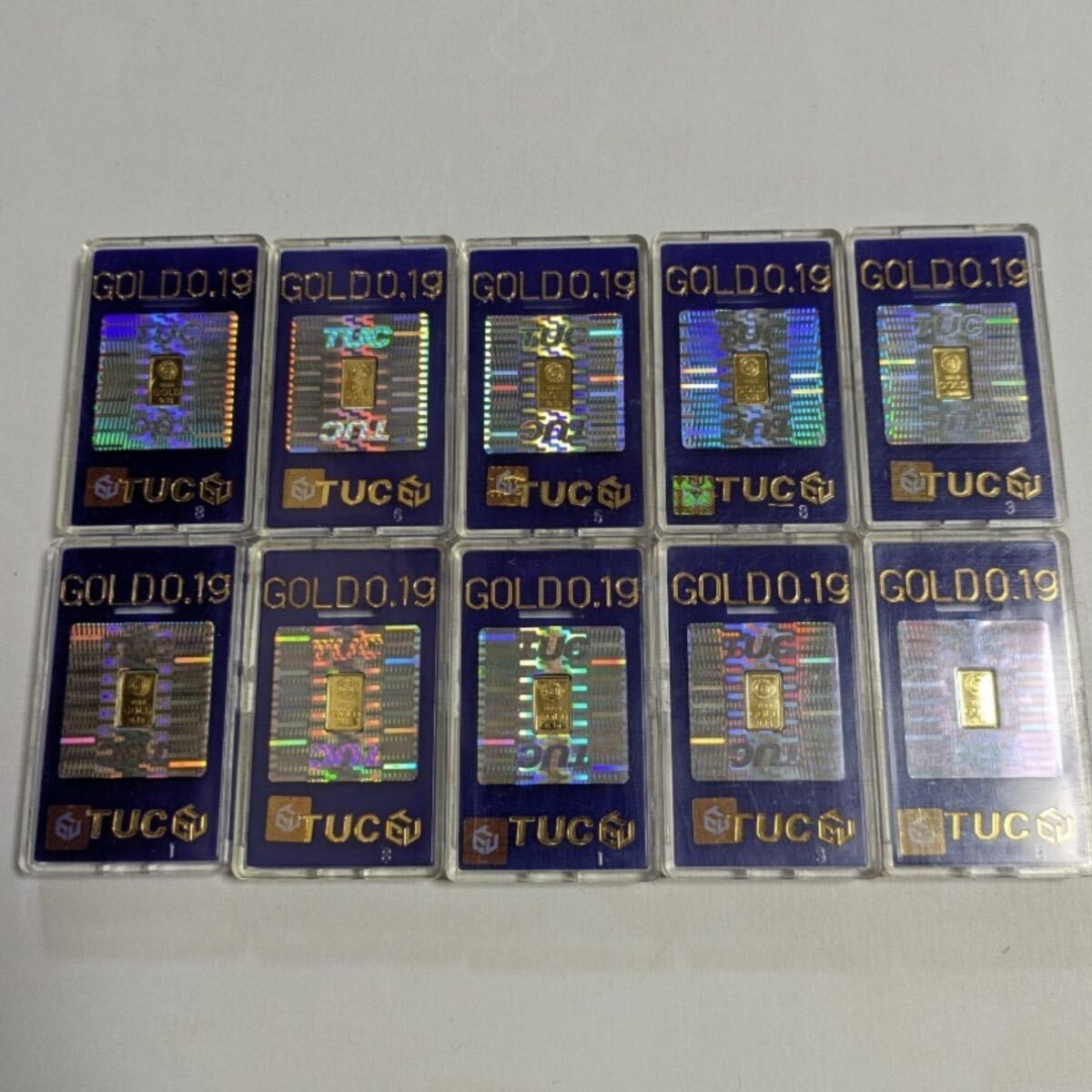 TUC 0.1g Gold Bars 10pcs Set with Case Japan Only | eBay