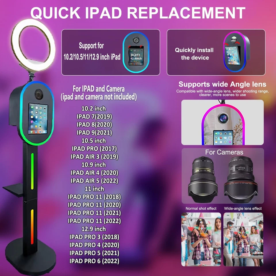 iPad Photo Booth Machine for iPad 10.2 - 12.9 & Camera DSLR Photo Booth Shell - Image 3 of 4