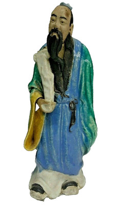 Old Chinese Mudman Mud Man Pottery Figurine