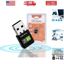 Free Driver 600Mbps USB WiFi Adapter, WiFi Dongle Dual Band 2.4/5GHz Wireless...