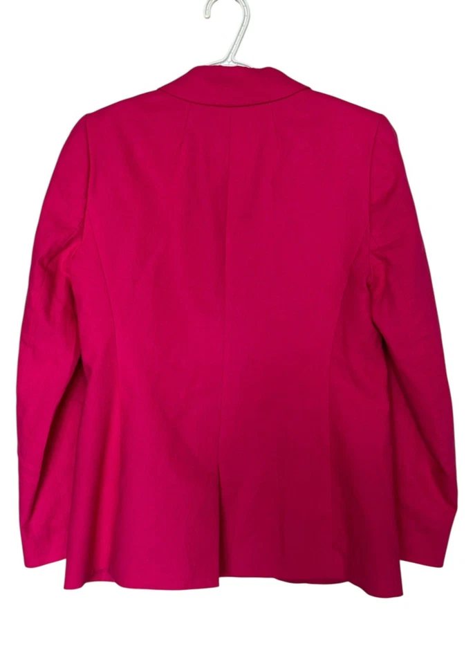 Chaqueta Blazer J Crew Un Botón Lino en Rosa Holandés Talla 6 Foto 4 de 4