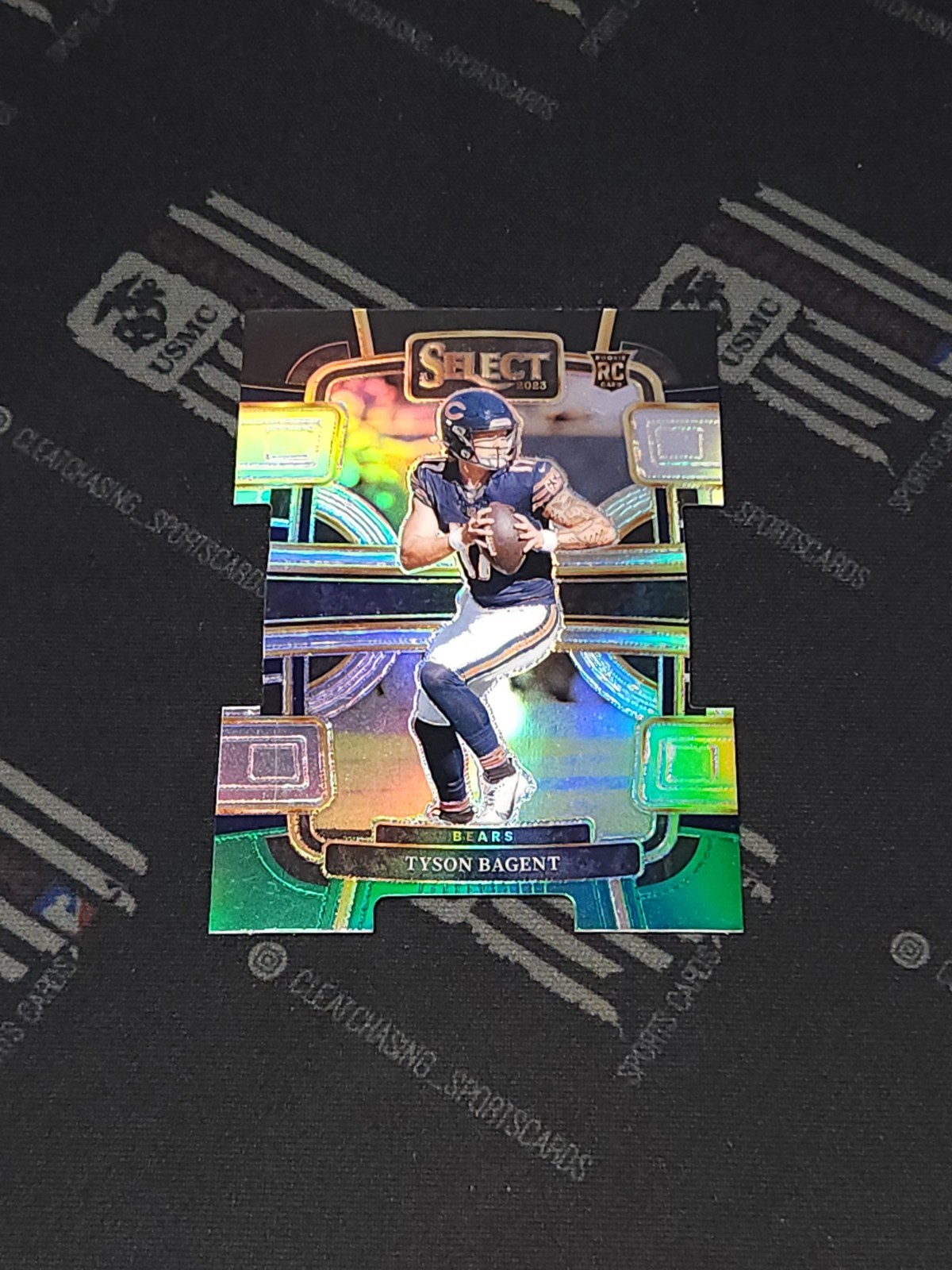 2023 Select Tyson Bagent Concourse Black And Green Die Cut RC Bears