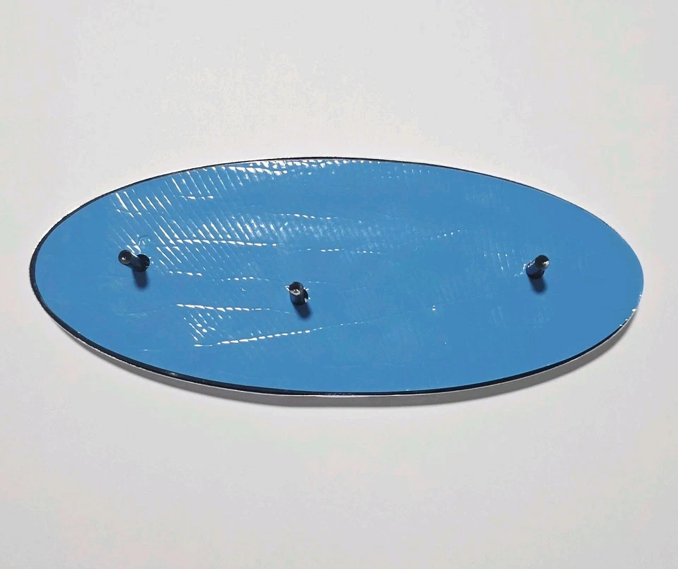 Blue & Chrome 2005-2014 Ford F150 Front Grille/ Tailgate 9 inch Oval Emblem 1PC - Image 3 of 3