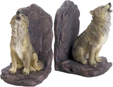 Sunshine Megastore Howling Wolf Bookends