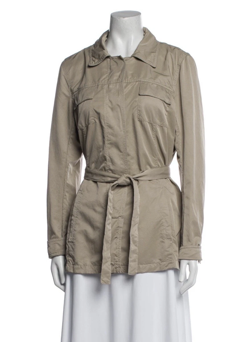 ジャケット・アウター PRADA Mint Silk Nylon Long Coat w/ Belt PRADA Trench Coats, Jackets & Nylon Outer Shell Vests for Women