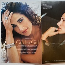 2001 Di Modolo Jewelry 4 pg PRINT AD Melina Kanakaredes Golden Girl Ring Earings