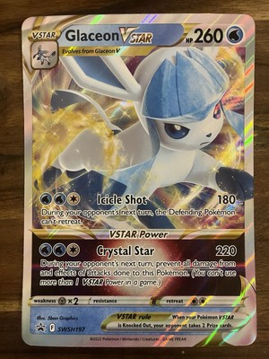 JUMBO Glaceon VSTAR SWSH197 Oversized Black Star Promo Pokémon PACK FRESH