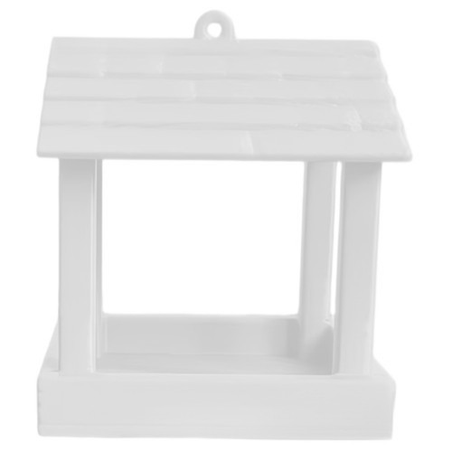 Mangiatoia per uccellini sospesa con spazio per più uccellini - 10x13 cm - - Bianco Verde - Foto 7 di 13