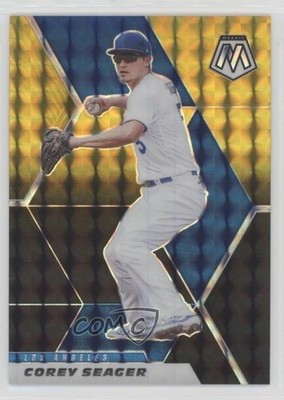 2021 Panini Mosaic Choice Black Gold Mosaic Prizm 5/8 Corey Seager #198 v7j