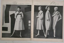1958 Four Styles Womens La Vigna Connoisseur Cashmere Coats Vintage fashion  ad 