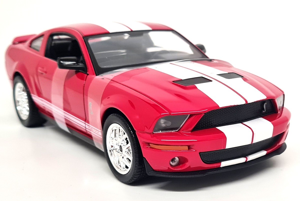Nex 1/24 - Shelby Cobra Mustang GT500 2007 Red / White Diecast Model Car