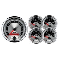 Auto Meter American Muscle 5-gauge Kit 3-38 Electrical Speedometer 160 Mph