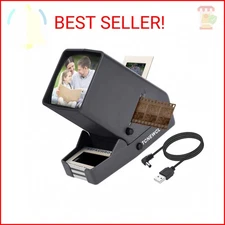 35mm Slide and Film Viewer, Negative Scanner, Desk Top LED Lighted Illuminated V