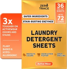 Zero Trace All Natural Laundry Detergent Sheets Eco Friendly - Laundry Soap - Ac