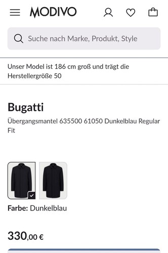 Bugatti Mantel *NEU* 2stk vorhanden - Picture 3 of 19
